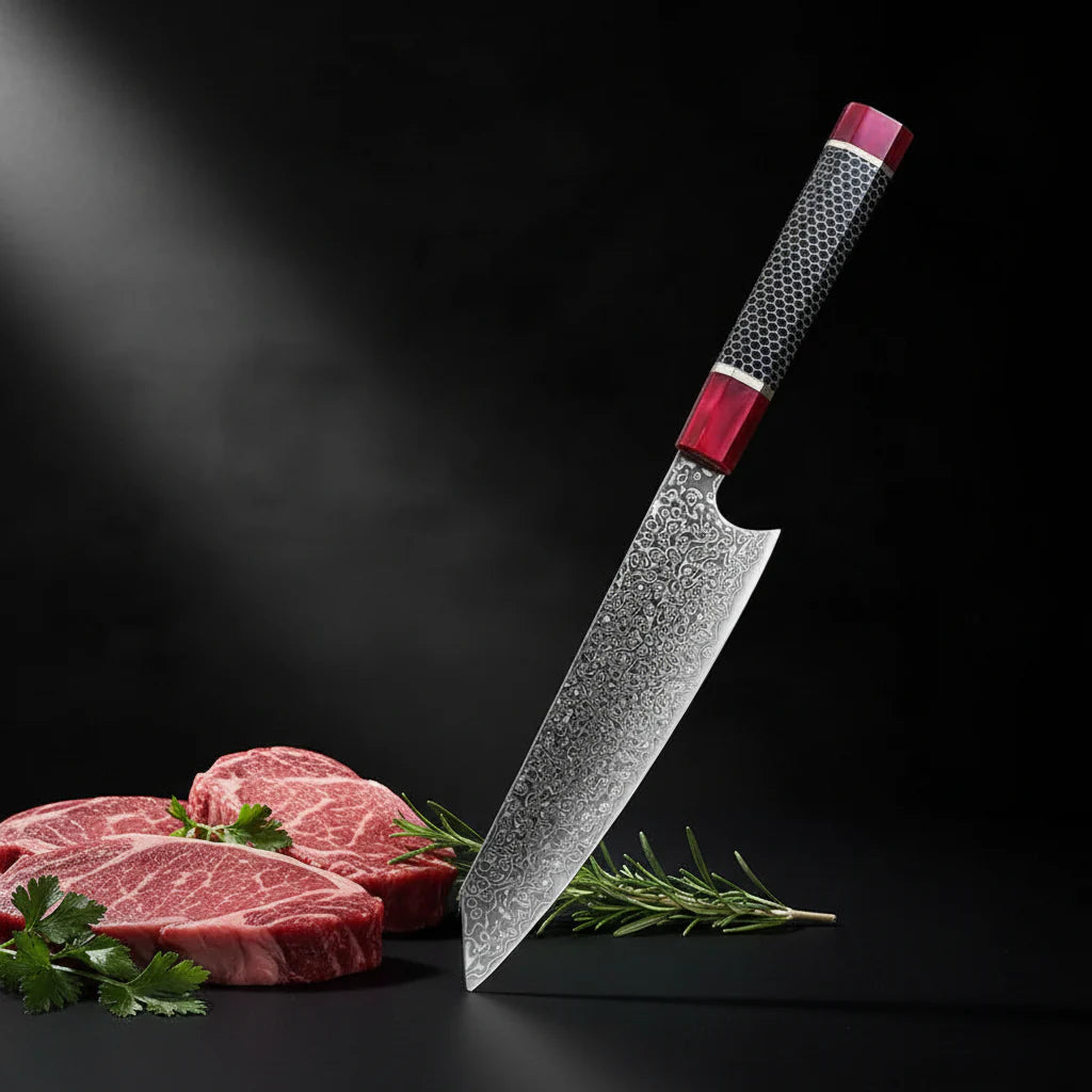 Japanese 8-Inch Damascus Cleaver Knife