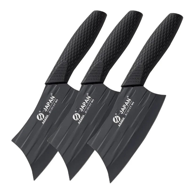 NNEOBA 3pcs Kitchen Knife Set Black